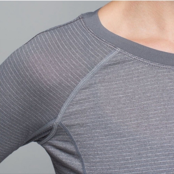Lululemon Turn It Up Long Sleeve Top Heathered Slate 4 - Picture 3 of 12